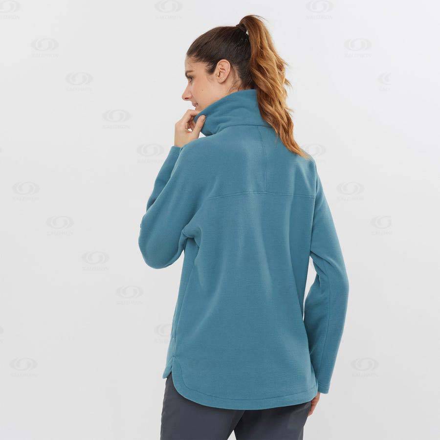 Sudadera Salomon ESSENTIAL COSY FLEECE Mujer Azules | MX-A1843