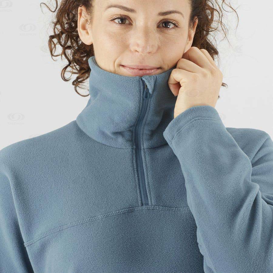 Sudadera Salomon ESSENTIAL COSY FLEECE Mujer Azules | MX-A1843