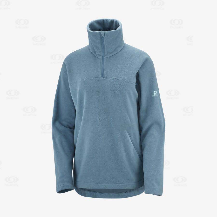 Sudadera Salomon ESSENTIAL COSY FLEECE Mujer Azules | MX-A1843