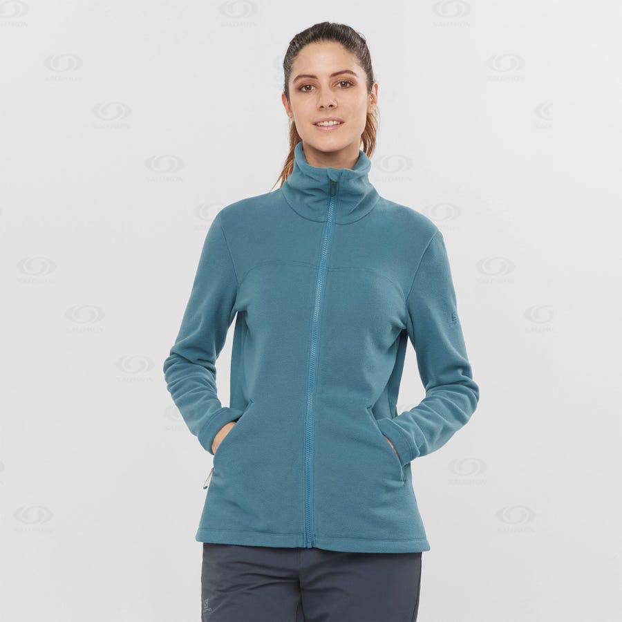 Sudadera Salomon ESSENTIAL COSY FLEECE Mujer Azules | MX-M2301