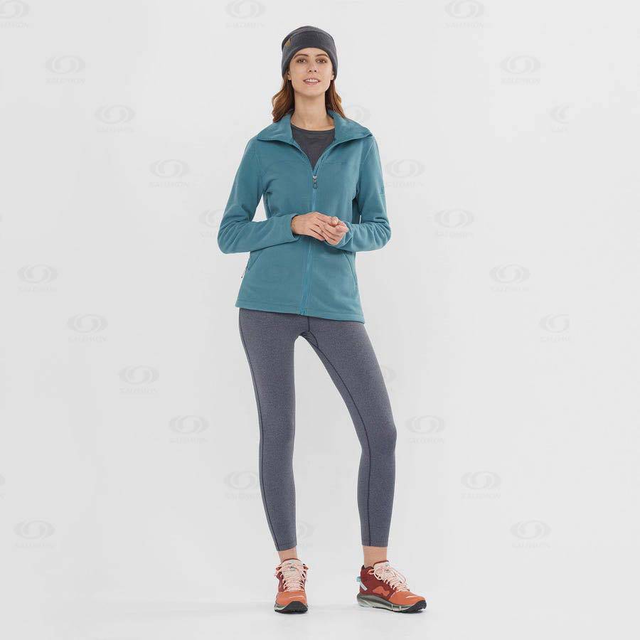 Sudadera Salomon ESSENTIAL COSY FLEECE Mujer Azules | MX-M2301