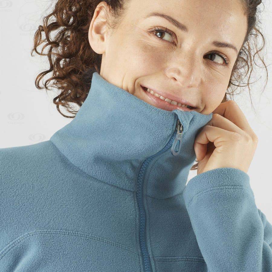 Sudadera Salomon ESSENTIAL COSY FLEECE Mujer Azules | MX-M2301