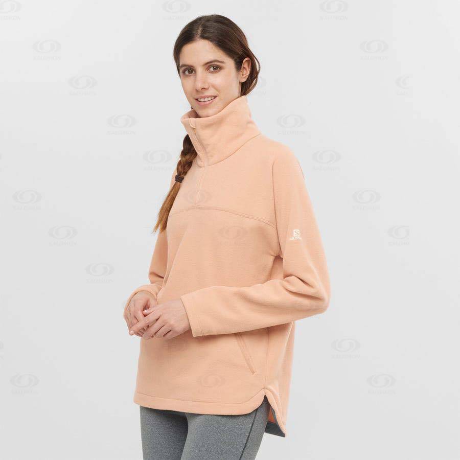 Sudadera Salomon ESSENTIAL COSY FLEECE Mujer Rosas | MX-O1119