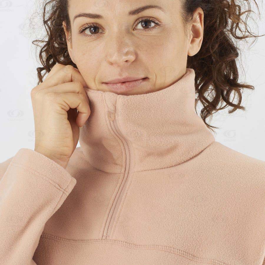 Sudadera Salomon ESSENTIAL COSY FLEECE Mujer Rosas | MX-O1119