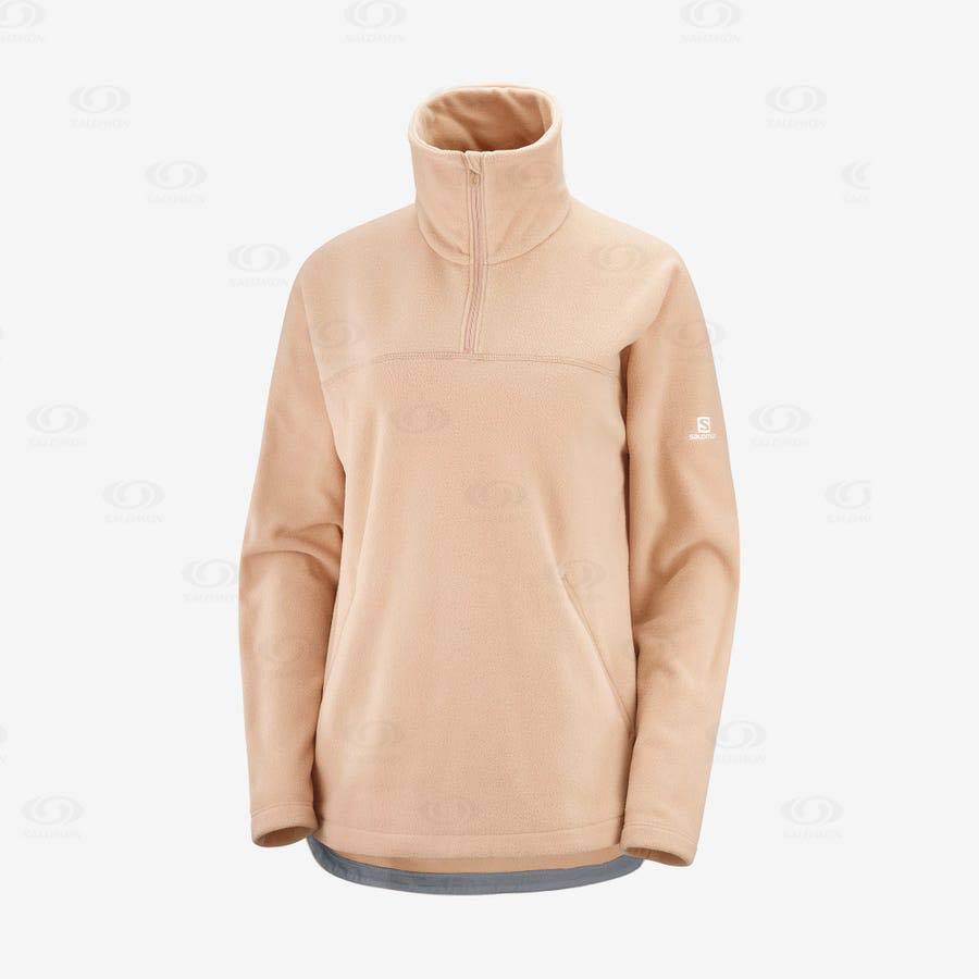 Sudadera Salomon ESSENTIAL COSY FLEECE Mujer Rosas | MX-O1119