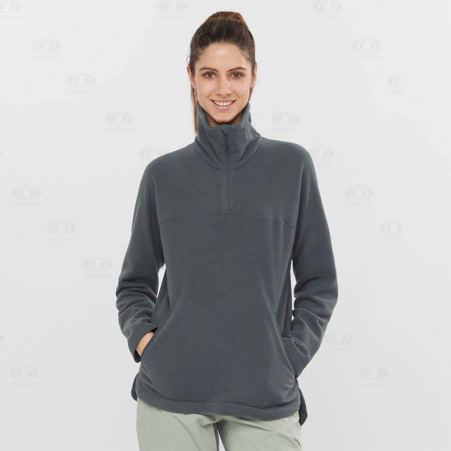 Sudadera Salomon ESSENTIAL COSY FLEECE Mujer Grises | MX-S1275