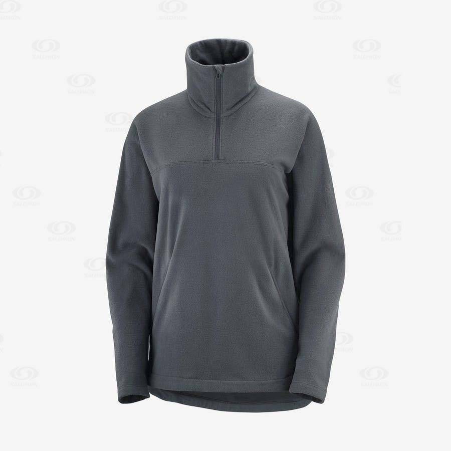 Sudadera Salomon ESSENTIAL COSY FLEECE Mujer Grises | MX-S1275