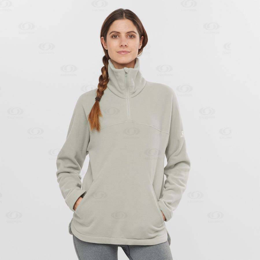 Sudadera Salomon ESSENTIAL COSY FLEECE Mujer Blancos | MX-W1060