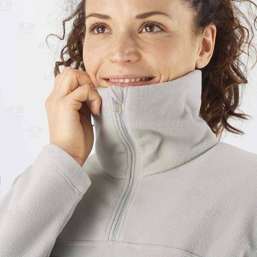 Sudadera Salomon ESSENTIAL COSY FLEECE Mujer Blancos | MX-W1060