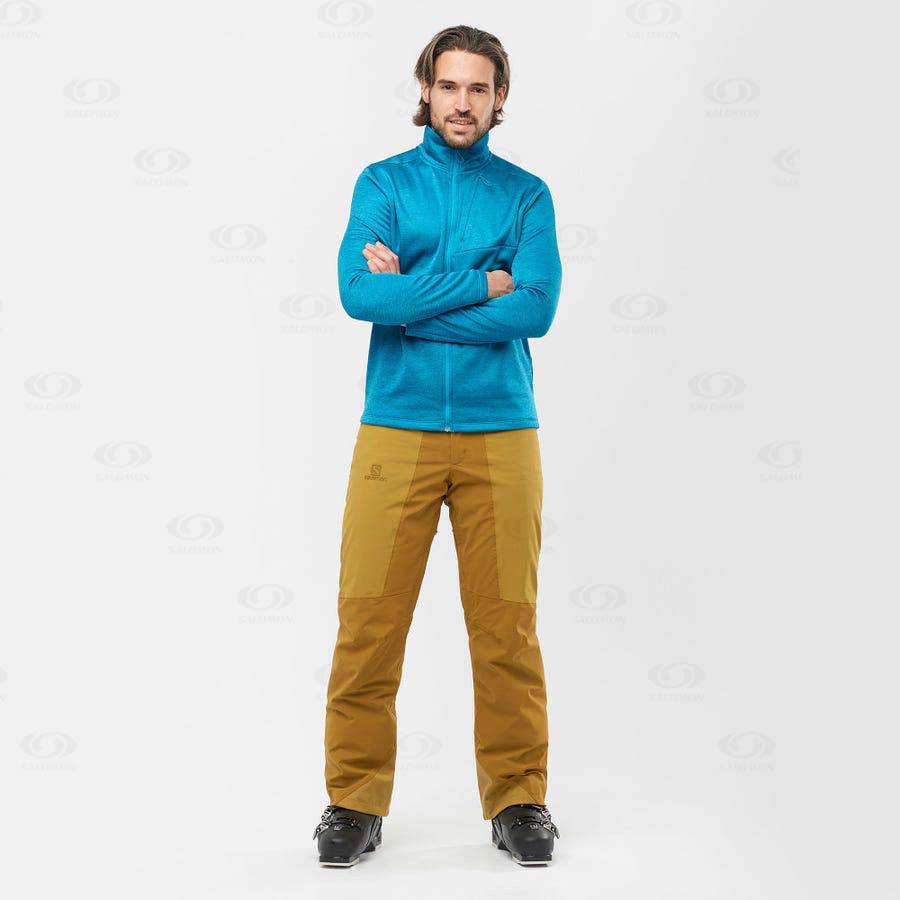 Sudadera Salomon ESSENTIAL LIGHTWARM HEATHER Hombre Azules | MX-L2586