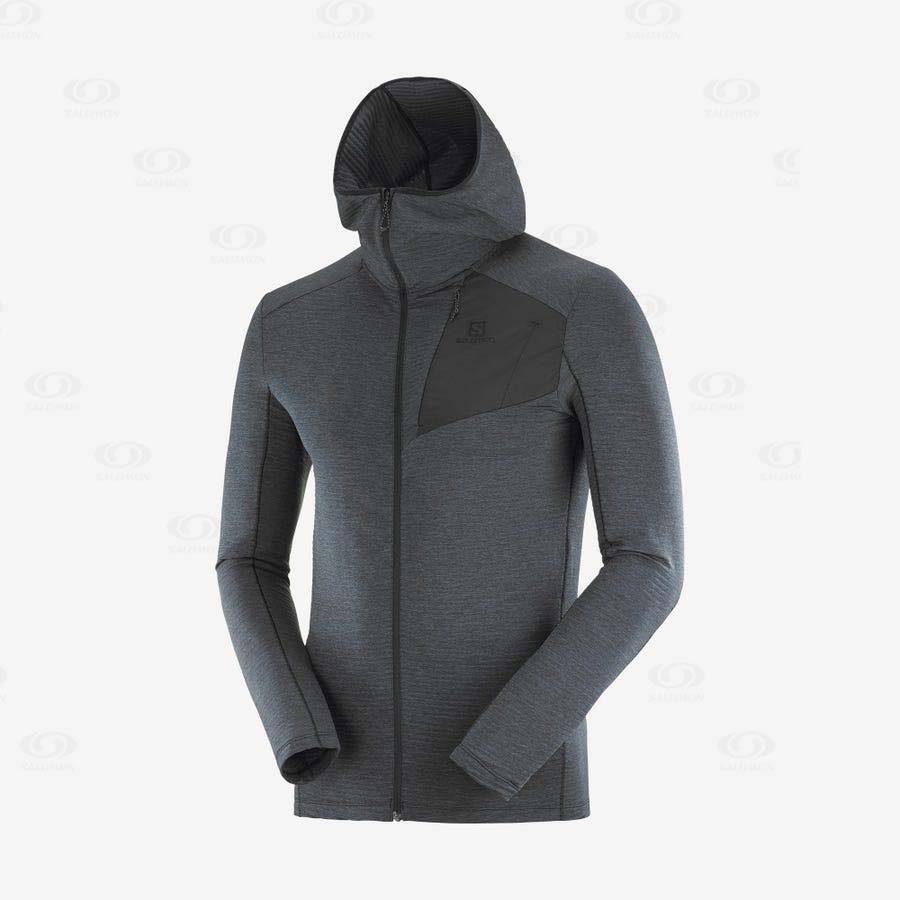 Sudadera Salomon ESSENTIAL LIGHTWARM HOODED Hombre Negros | MX-N2590