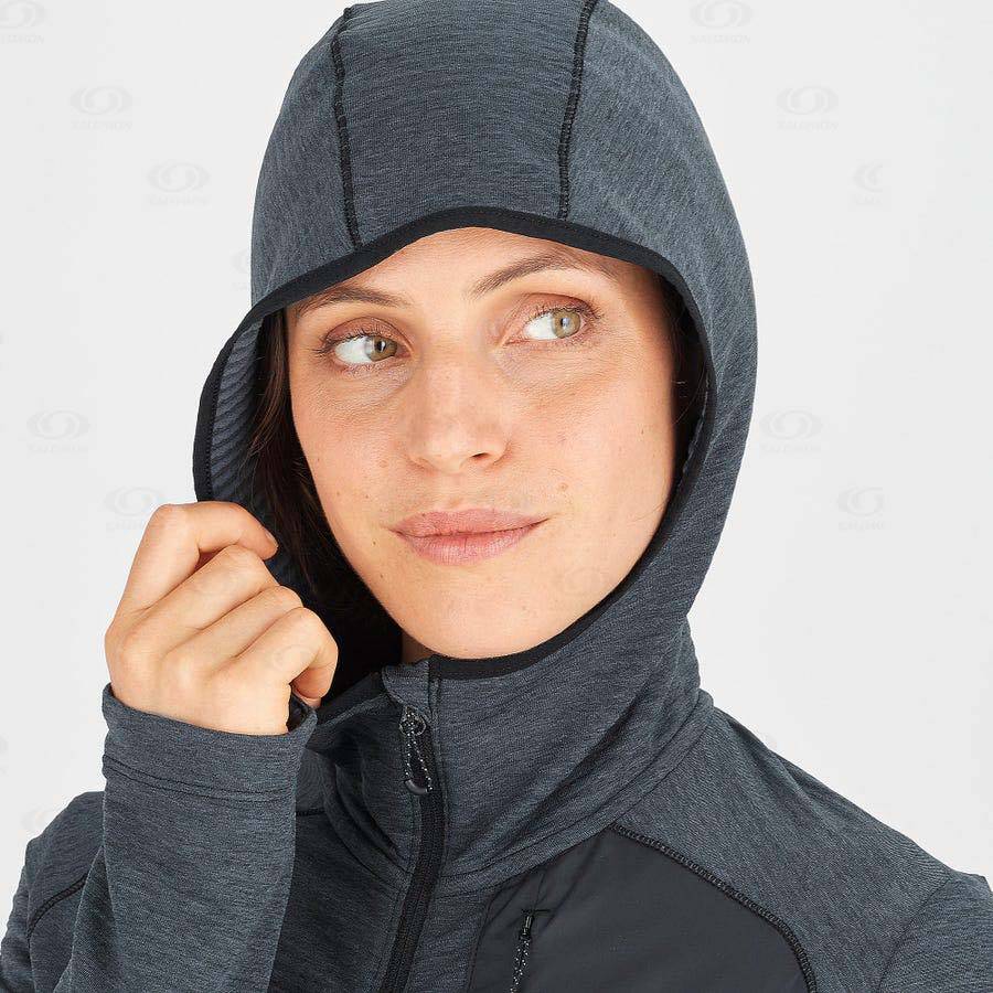 Sudadera Salomon ESSENTIAL LIGHTWARM HOODED Mujer Negros | MX-S2171