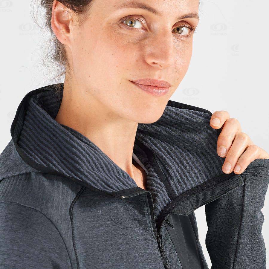 Sudadera Salomon ESSENTIAL LIGHTWARM HOODED Mujer Negros | MX-S2171