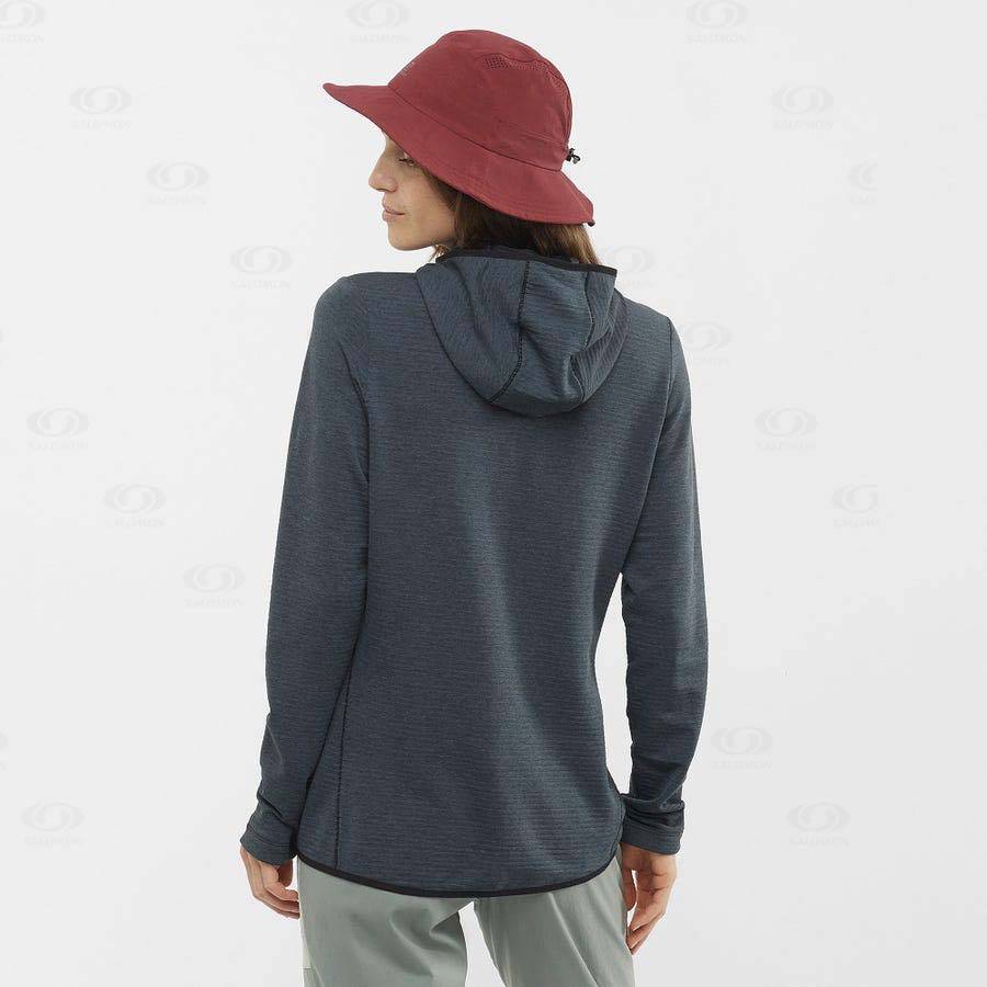 Sudadera Salomon ESSENTIAL LIGHTWARM HOODED Mujer Negros | MX-S2171