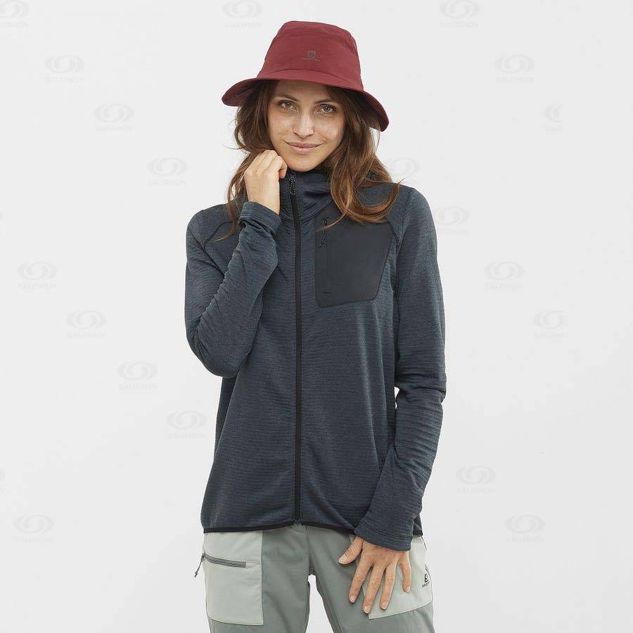 Sudadera Salomon ESSENTIAL LIGHTWARM HOODED Mujer Negros | MX-S2171