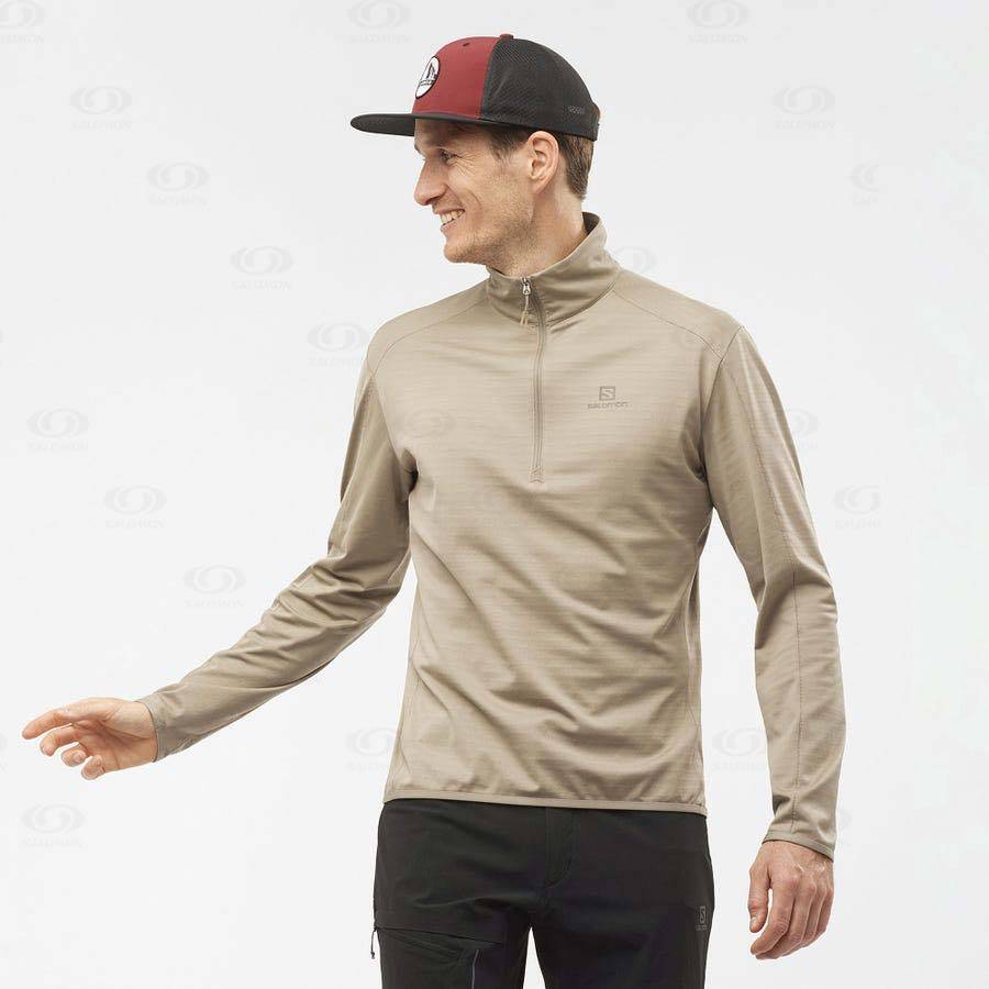 Sudadera Salomon ESSENTIAL LIGHTWARM Hombre Beige | MX-L2075