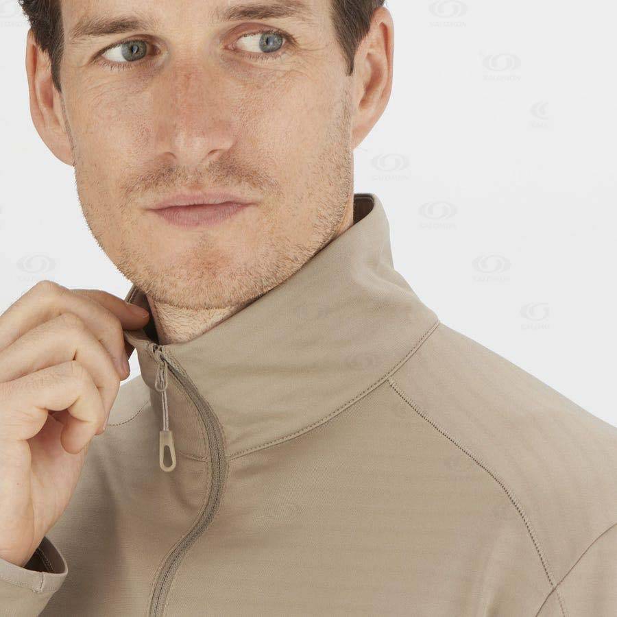 Sudadera Salomon ESSENTIAL LIGHTWARM Hombre Beige | MX-L2075