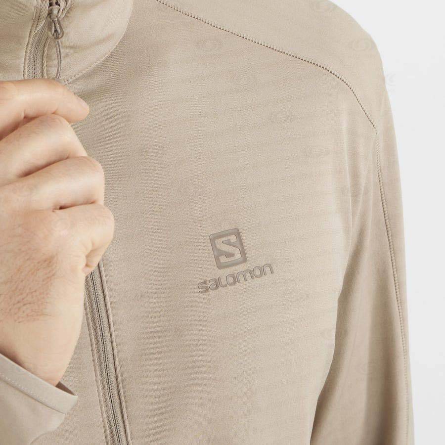 Sudadera Salomon ESSENTIAL LIGHTWARM Hombre Beige | MX-L2075