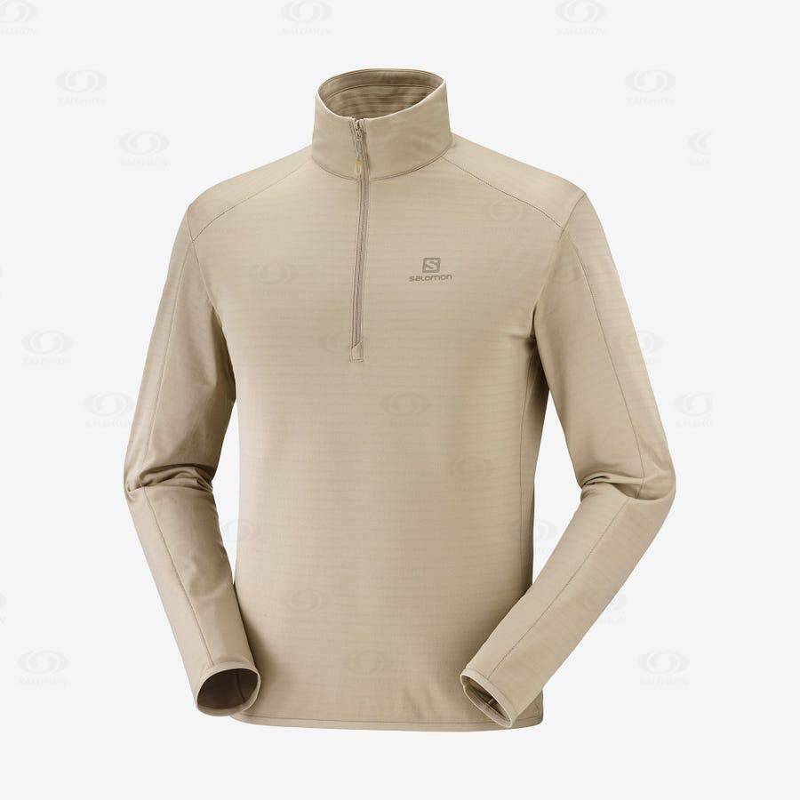 Sudadera Salomon ESSENTIAL LIGHTWARM Hombre Beige | MX-L2075