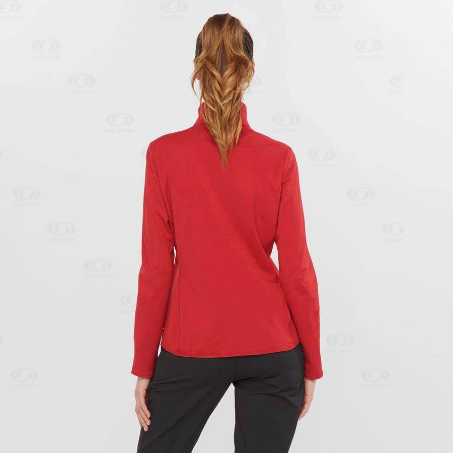 Sudadera Salomon ESSENTIAL LIGHTWARM Mujer Rojos | MX-L1249