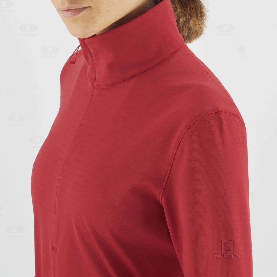 Sudadera Salomon ESSENTIAL LIGHTWARM Mujer Rojos | MX-L1249