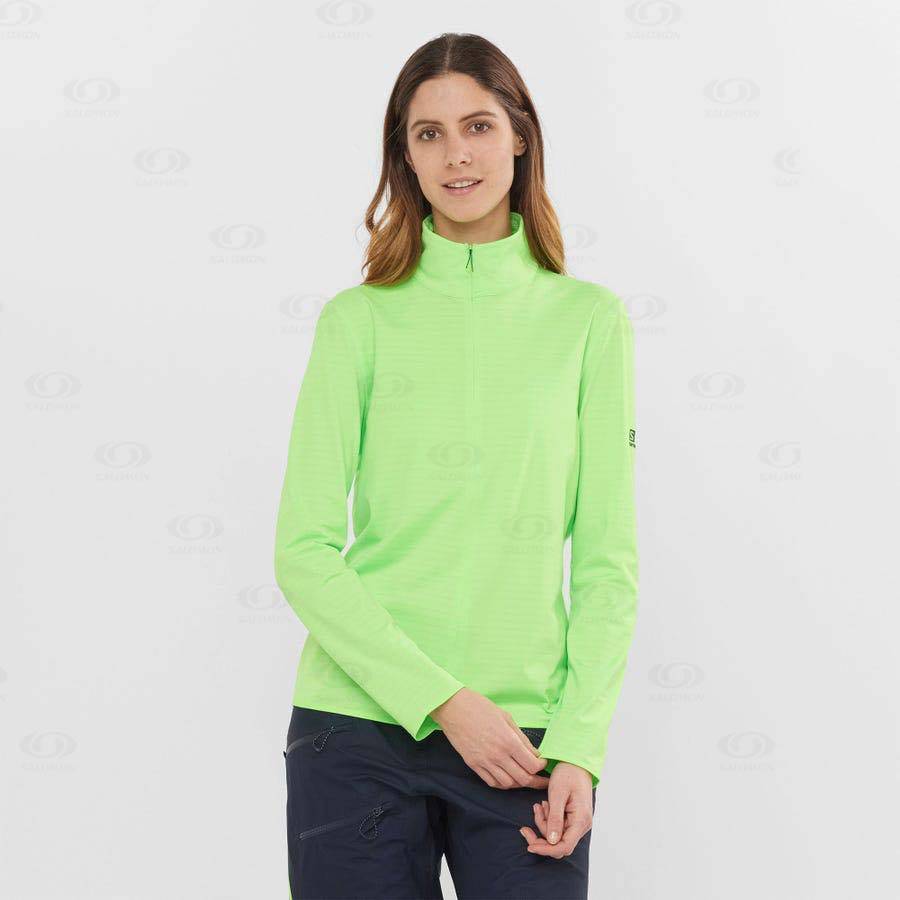 Sudadera Salomon ESSENTIAL LIGHTWARM Mujer Verde Menta | MX-O1434