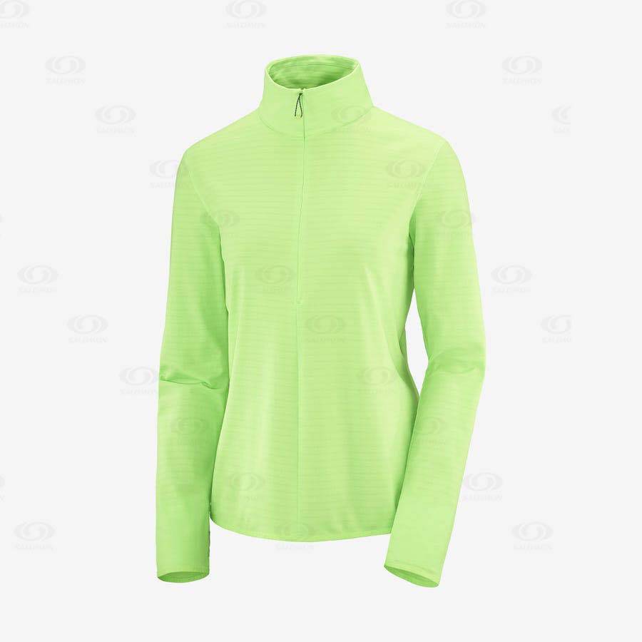 Sudadera Salomon ESSENTIAL LIGHTWARM Mujer Verde Menta | MX-O1434