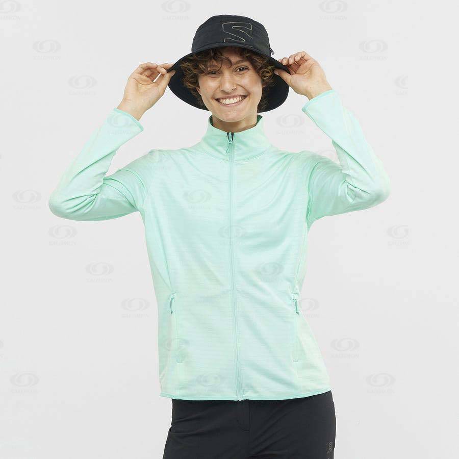 Sudadera Salomon ESSENTIAL LIGHTWARM Mujer Verdes | MX-O1938