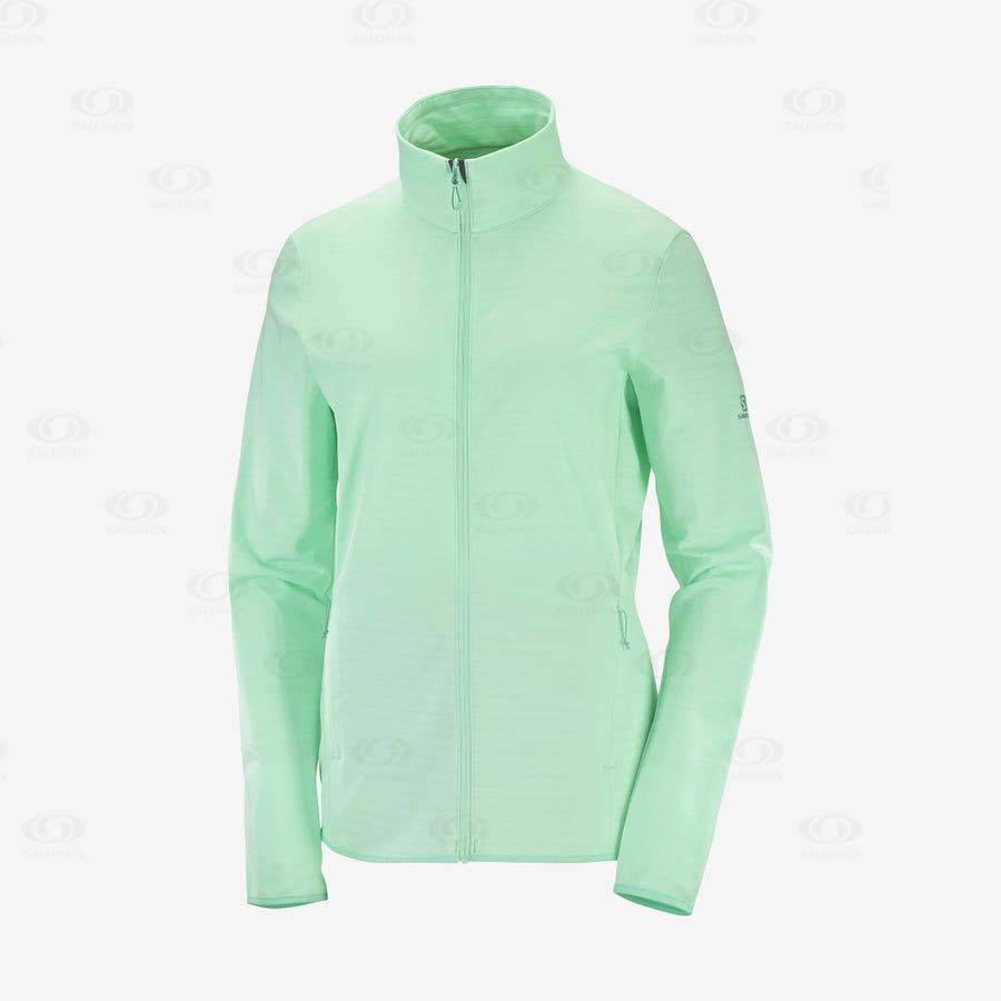 Sudadera Salomon ESSENTIAL LIGHTWARM Mujer Verdes | MX-O1938