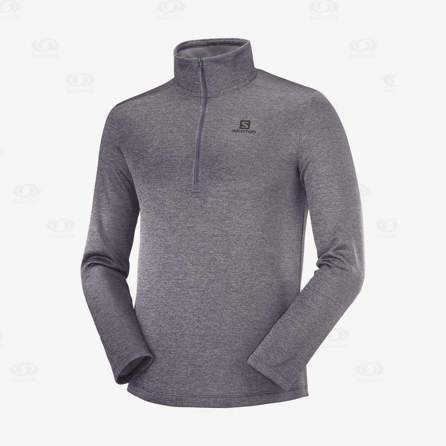 Sudadera Salomon ESSENTIAL LIGHTWARM SEAMLESS Hombre Grises | MX-A2060