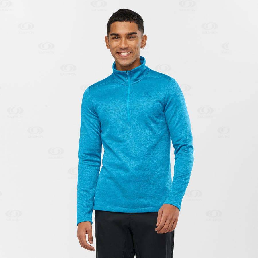 Sudadera Salomon ESSENTIAL LIGHTWARM SEAMLESS Hombre Azules | MX-O1348