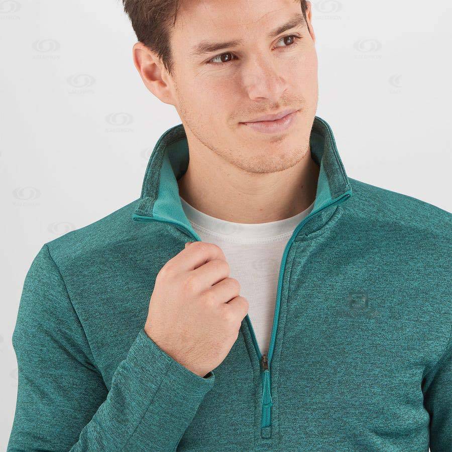 Sudadera Salomon ESSENTIAL LIGHTWARM SEAMLESS Hombre Verdes | MX-O2295