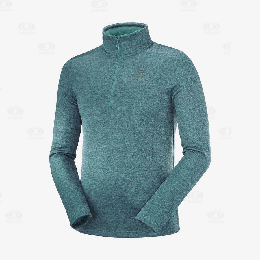 Sudadera Salomon ESSENTIAL LIGHTWARM SEAMLESS Hombre Verdes | MX-O2295