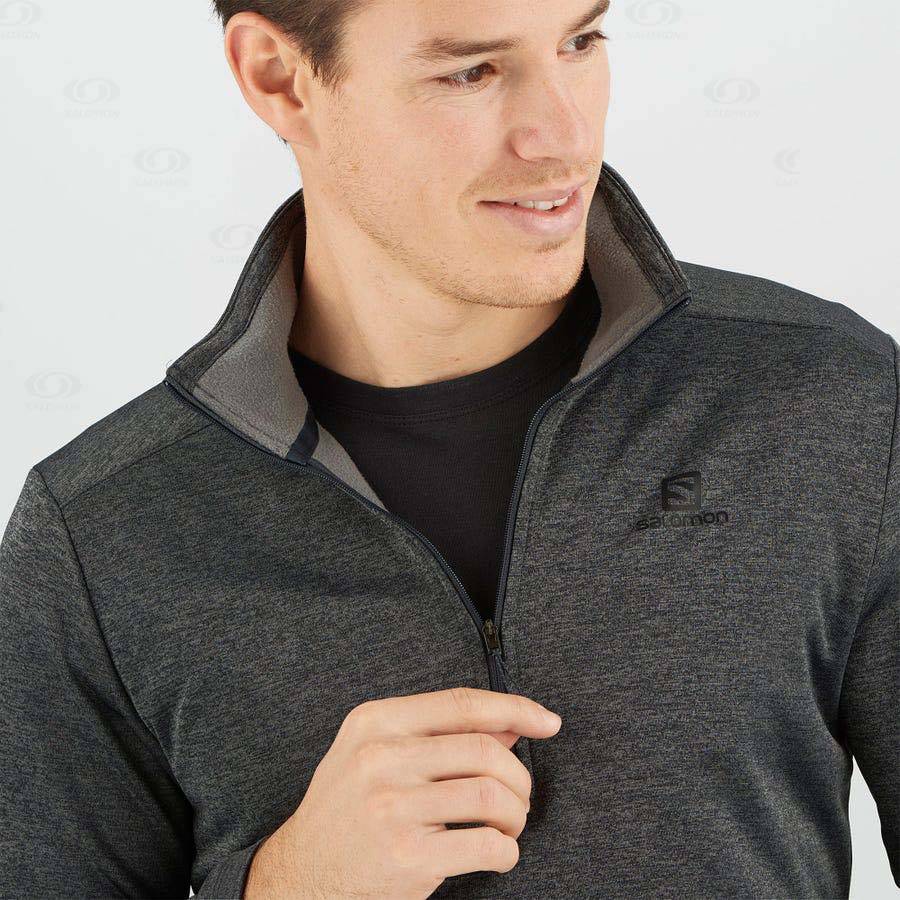 Sudadera Salomon ESSENTIAL LIGHTWARM SEAMLESS Hombre Negros | MX-O2461