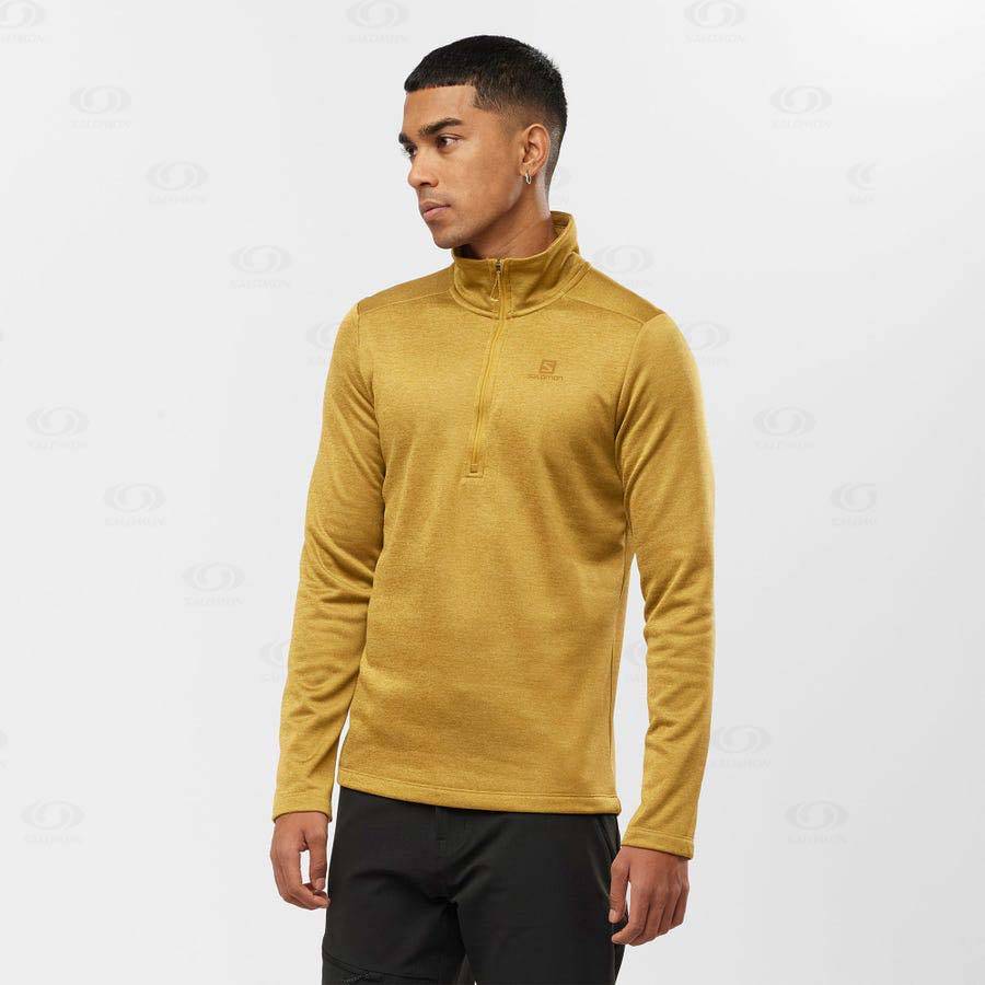 Sudadera Salomon ESSENTIAL LIGHTWARM SEAMLESS Hombre Amarillos | MX-S1289