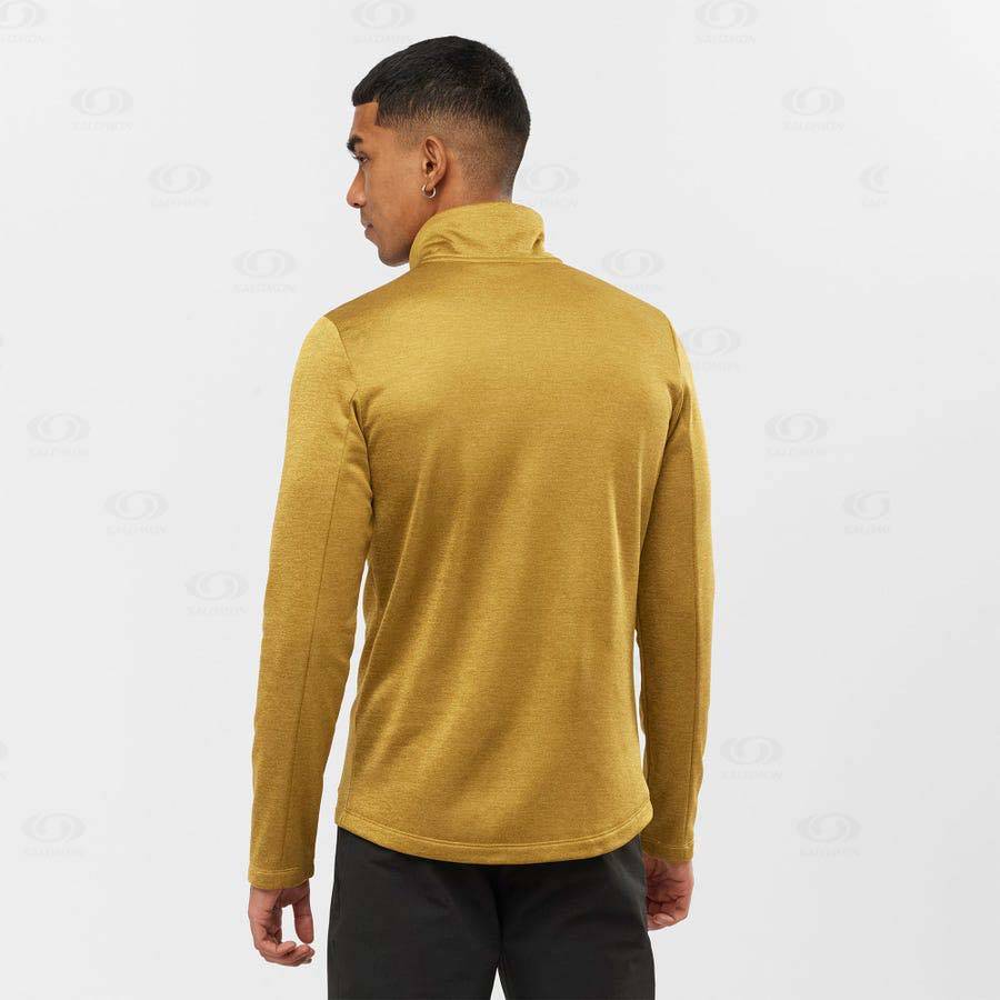 Sudadera Salomon ESSENTIAL LIGHTWARM SEAMLESS Hombre Amarillos | MX-S1289