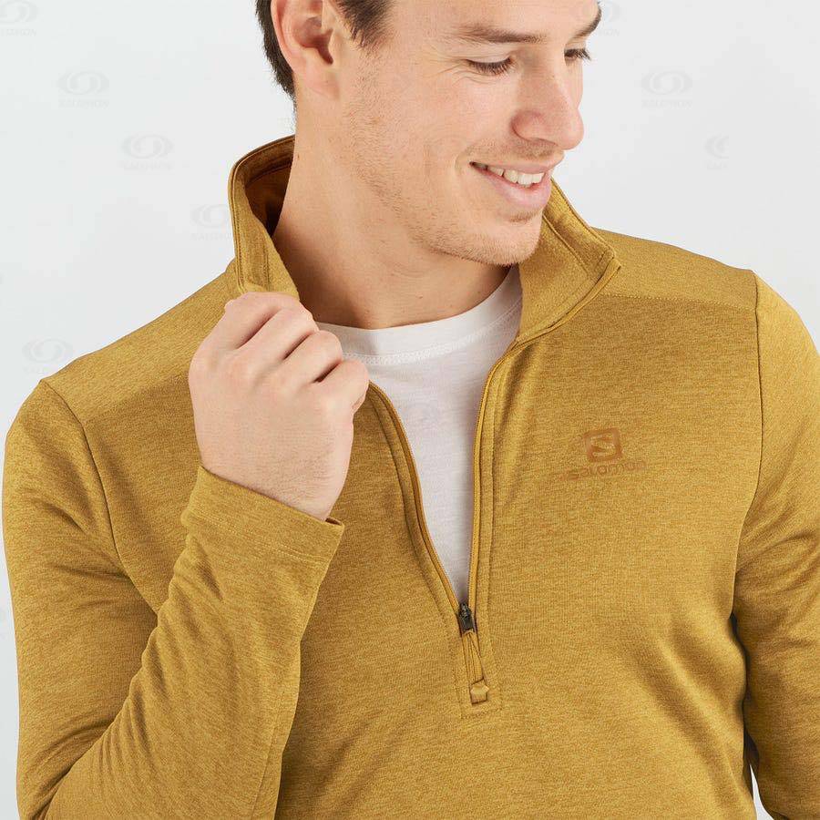 Sudadera Salomon ESSENTIAL LIGHTWARM SEAMLESS Hombre Amarillos | MX-S1289