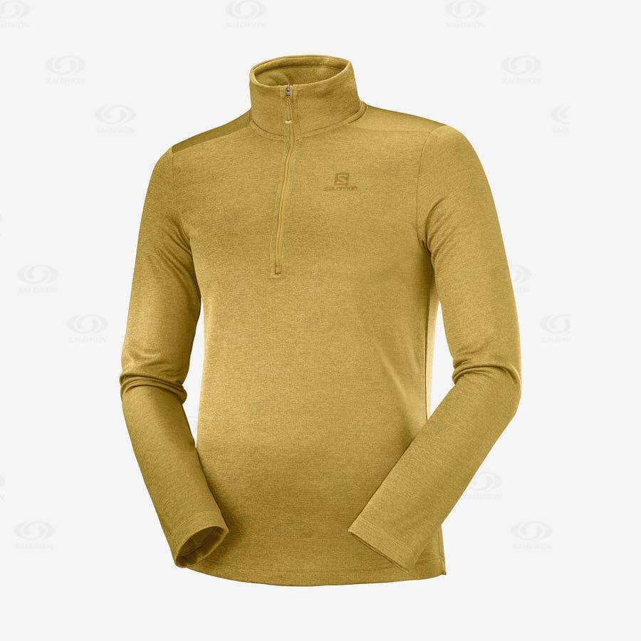 Sudadera Salomon ESSENTIAL LIGHTWARM SEAMLESS Hombre Amarillos | MX-S1289