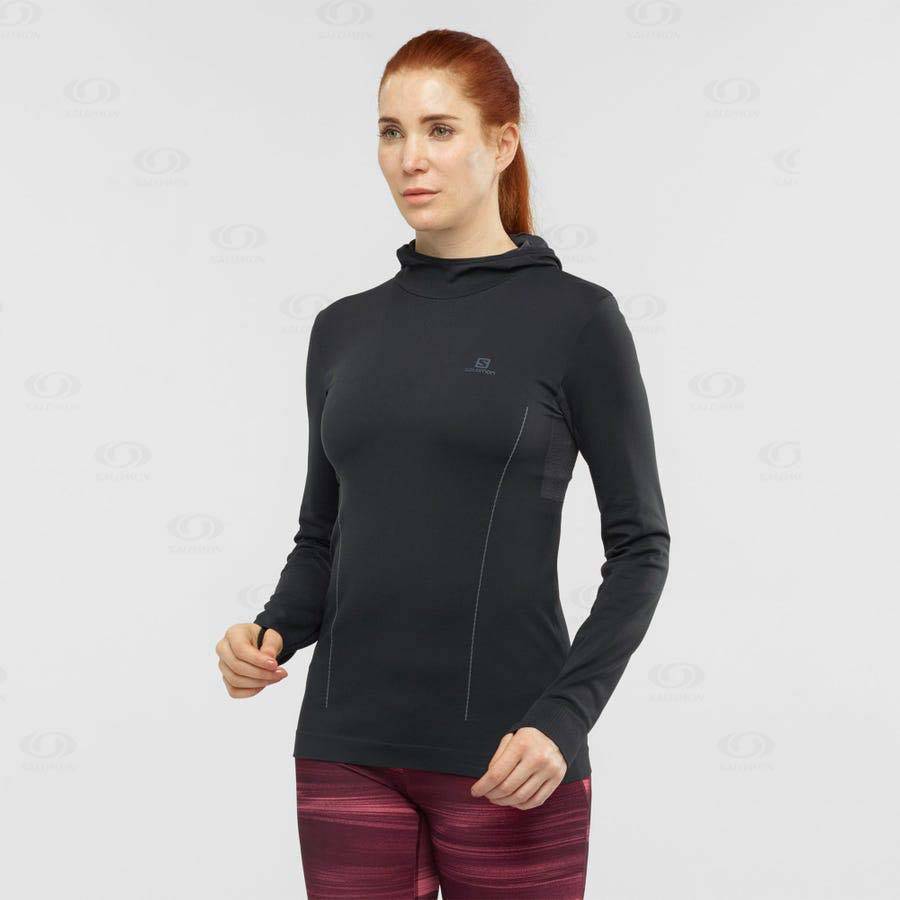 Sudadera Salomon ESSENTIAL SEAMLESS Mujer Negros | MX-O1378