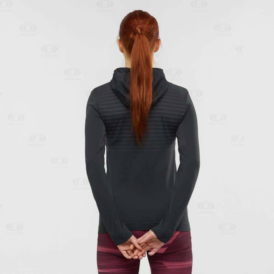 Sudadera Salomon ESSENTIAL SEAMLESS Mujer Negros | MX-O1378