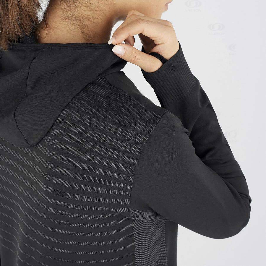 Sudadera Salomon ESSENTIAL SEAMLESS Mujer Negros | MX-O1378