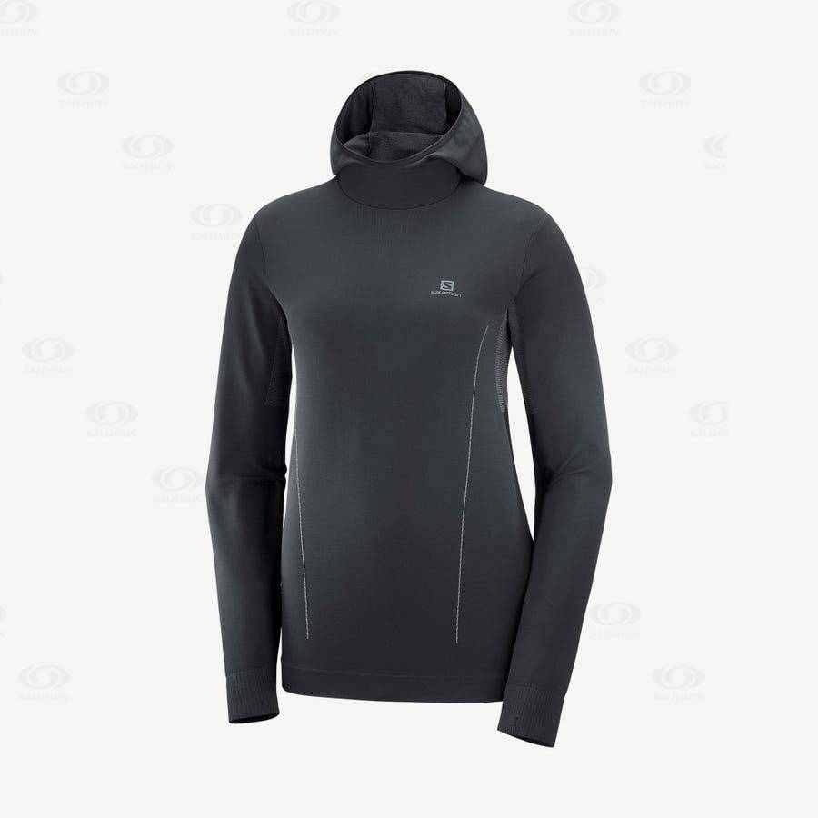 Sudadera Salomon ESSENTIAL SEAMLESS Mujer Negros | MX-O1378