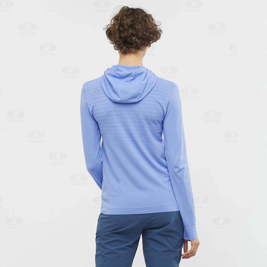 Sudadera Salomon ESSENTIAL SEAMLESS Mujer Azules | MX-O1852