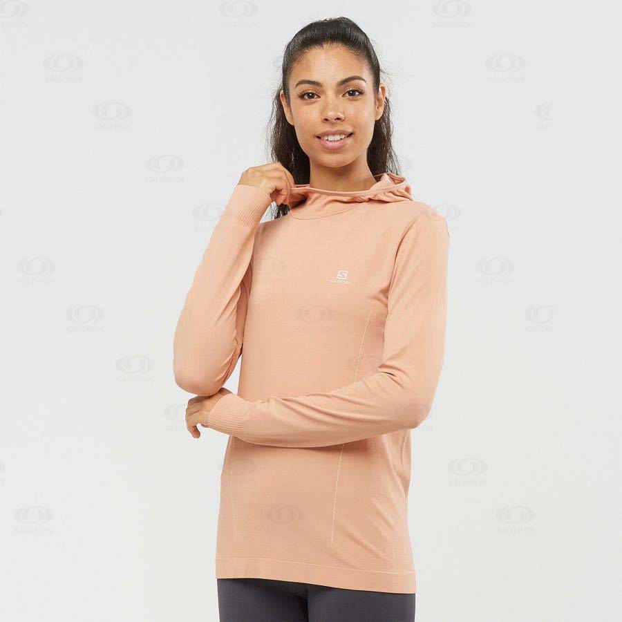 Sudadera Salomon ESSENTIAL SEAMLESS Mujer Rosas | MX-S1625