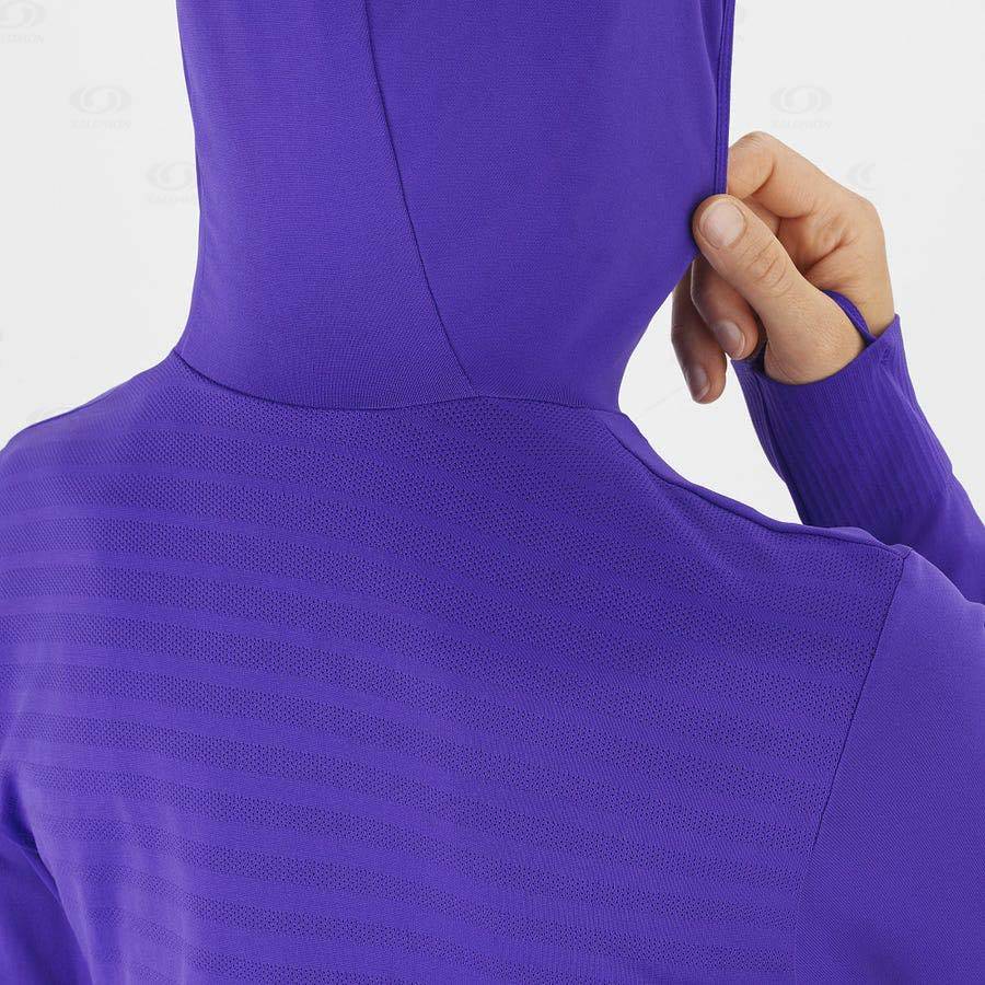 Sudadera Salomon ESSENTIAL SEAMLESS Mujer Morados | MX-W3650