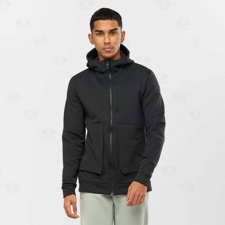 Sudadera Salomon ESSENTIAL WARM FLEECE Hombre Negros | MX-A1101