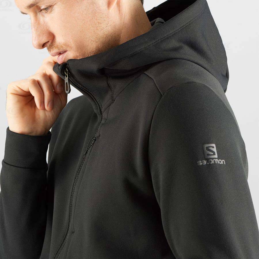 Sudadera Salomon ESSENTIAL WARM FLEECE Hombre Negros | MX-A1101