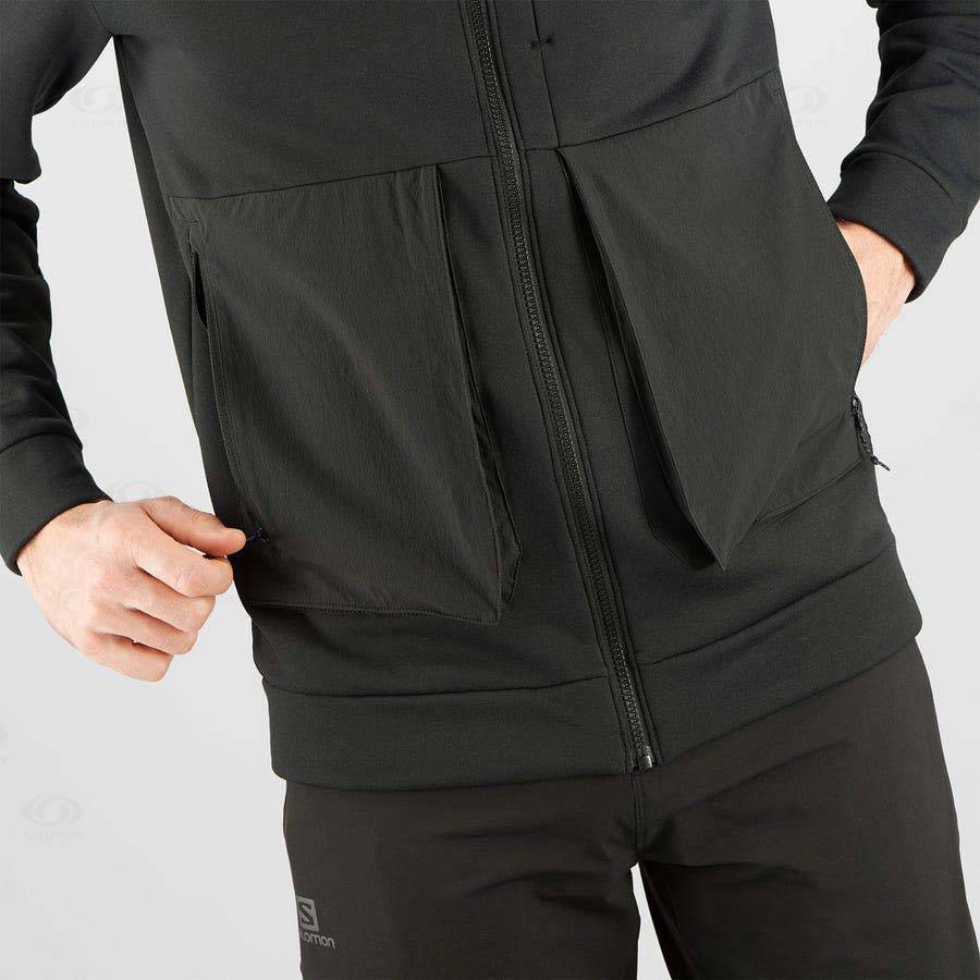 Sudadera Salomon ESSENTIAL WARM FLEECE Hombre Negros | MX-A1101