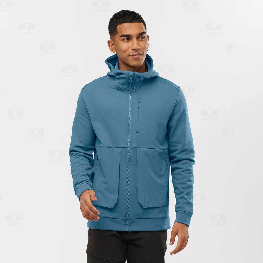 Sudadera Salomon ESSENTIAL WARM FLEECE Hombre Azules | MX-N1862