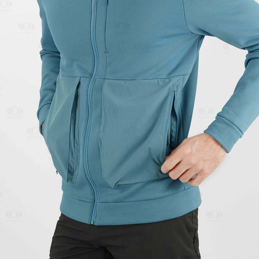 Sudadera Salomon ESSENTIAL WARM FLEECE Hombre Azules | MX-N1862